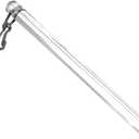 36 Inch Curtain Pull Rod and Opener - Universal Drapery Wands for Grommet and Acrylic Drapery - Stainless Steel Snap Hook (Clear)