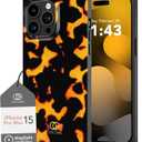 Cocomii - Rectangle Case Compatible with iPhone 15 Pro Max - Compatible with MagSafe, Animal Print, Fashionable Pattern, Glossy, Magnetic Phone Case for iPhone 15 Pro Max 6.7 inch, Tortoise