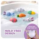 ArtCreativity Easter Basket Stuffers for Toddlers, Mold Free Bath Toys, 6 Pack, No Hole Easter Bath Toys, Soft Squeezable Bathtub Toys for Baby & Toddler, Great Easter Gifts for Kids 6 Month+