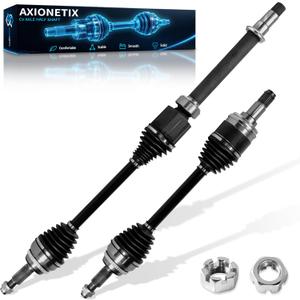 Set of 2 Front CV Axle Shafts for Lexus RX350 2010-2014, Toyota Highlander 2014-2016 and Venza 2009-2015 3.5L AWD, ABS Rings and Axle Nuts Included, Replaces 66-5307-5308