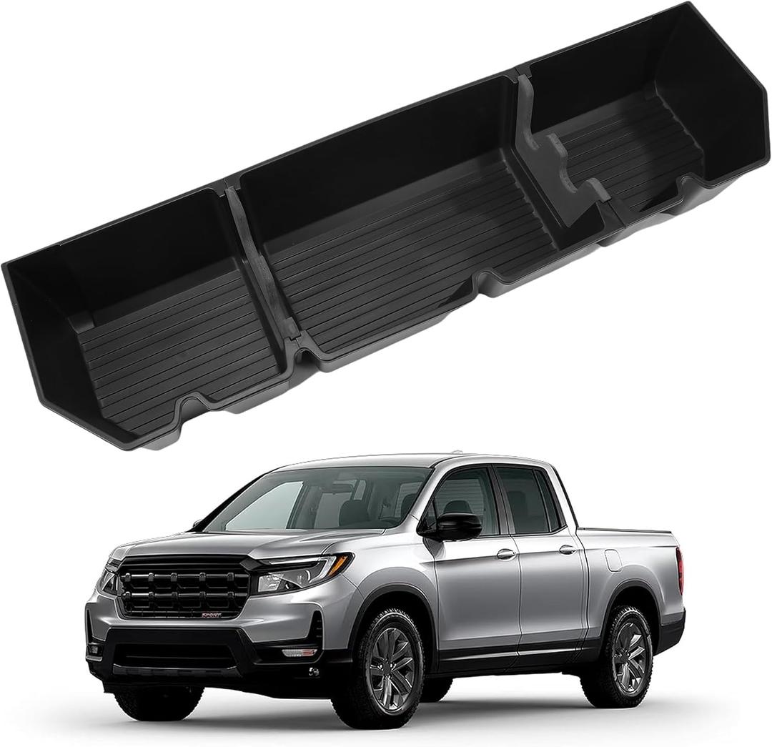 POPSTORE Under Seat Storage Compatible with 2006-2026 Honda Ridgeline Crew Cab, Upgraded Rear Underseat Storage Truck Organizer