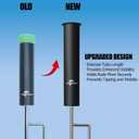 2/4 Pack Upgraded Fishing Pole Holder, Aluminum Fishing Rod Holder for Ground, Rod Holders for Bank Fishing, Free Alarm Bells