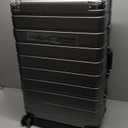 Zipperless Luggage - 20 Inch Airline Approved Carry On 22x14x9 in, 9H Scratch-Proof Hard shell PC with Aluminum Frame for Business travel Gray