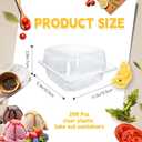 200 x Jizvxe 200 Pcs Clear Plastic Take out Containers,Disposable Fancy Hinged Top Square Clamshell Food Boxes,Cake Slice Containers Clamshell Takeout Tray with Clear Lids,5.3x4.7x2.8 Inch