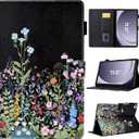 Case for Samsung Galaxy Tab A9+/A9 Plus 11 inch 2023 2024(SM-X210/X216/X218),PU Leather Multi Angle Stand Cover Slim Folio Protective Case for Tablet Tab A9 Plus, Auto Wake/Sleep,Flowers