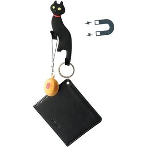 Ouliget Cute Magnetic Hooks for Refrigerator,3D Cat Office Magnets with Tail Hook,Multifunction 2 in 1 Refrigerator Hook for Whiteboard Kitchen Office Photo Memo Room Decoration