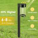 Mancra Solar Pathway Lights Outdoor, 10 Pack Metal & Glass Solar Lights Outdoor Waterproof Landscape Path Lights for Yard Walkway Garden Decor, Warm White