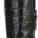 Franco Sarto Women's Sorelina Fashion Boot Black Croc Print Leather 8 M
