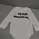 Douhoow Baby Boy St Patricks Day Outfit Infant Boy Girl My 1st St Patricks Embroidered Baby Sweatshirt Romper Pants Set (White, 9-12 Months)