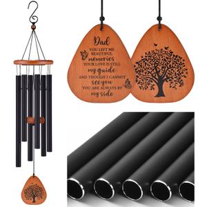 Memorial Sympathy Gifts for Loss of Dad, 32" Memorial Wind Chimes for Loss of Father Sympathy Gift, Bereavement Gifts for Loss of Father, Windchimes in Memory of Dad