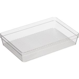 Oggi Drawer Organizer - 6" X 9" - Ideal for Organizing Kitchen Drawers, Office, Desk, Silverware, Kitchen Utensils, Cosmetics and Bathrooms, Rectangular, Clear, 1.0 Count