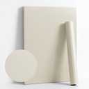 Dimoon 236"x17.3" Skin Thicken Cream Wallpaper Stick and Peel Wallpaper White Removable Wallpaper White Waterproof Cream Contact Paper Pure Wall Self Adhesive Countertop Cupboard PVC Roll