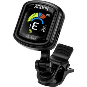 Aroma Guitar Tuner Clip On Rechargeable Chromatic Tuner for Guitar Bass Ukulele Violin Mandolin