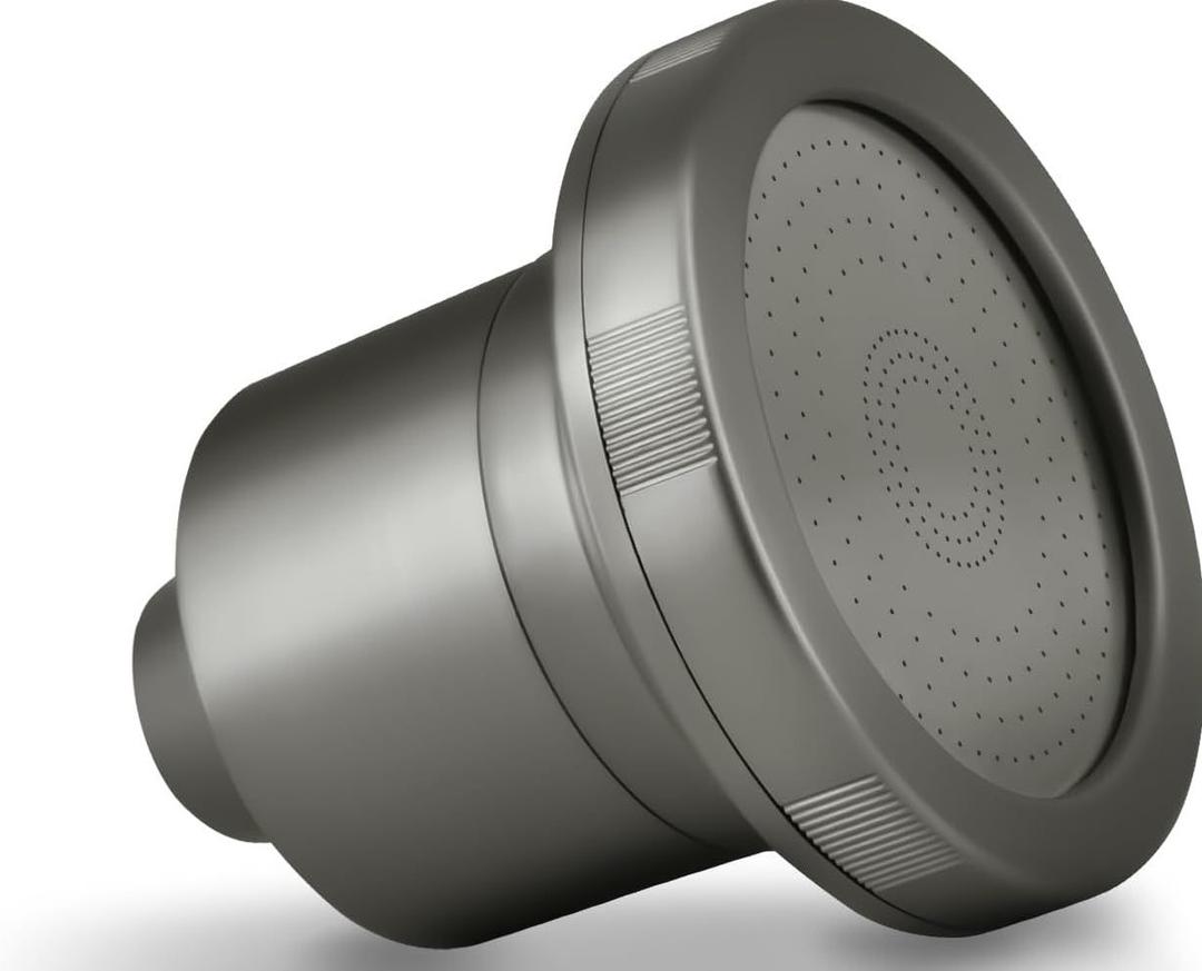 Filtered Shower Head - High-Pressure Showerhead with Water Filter System | Ideal for Hair and Skincare | Shower Water Filter System | Improve Beauty and Personal Care Routine (Brushed grey)