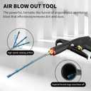 car Cleaning air Blow Gun Compressor Tools Accessories auto Detailing Supplies Interior attachments blowguns 4-piece kit Set - Uses Air Compressor - Blasts Dust, Dirt & Grime Fast