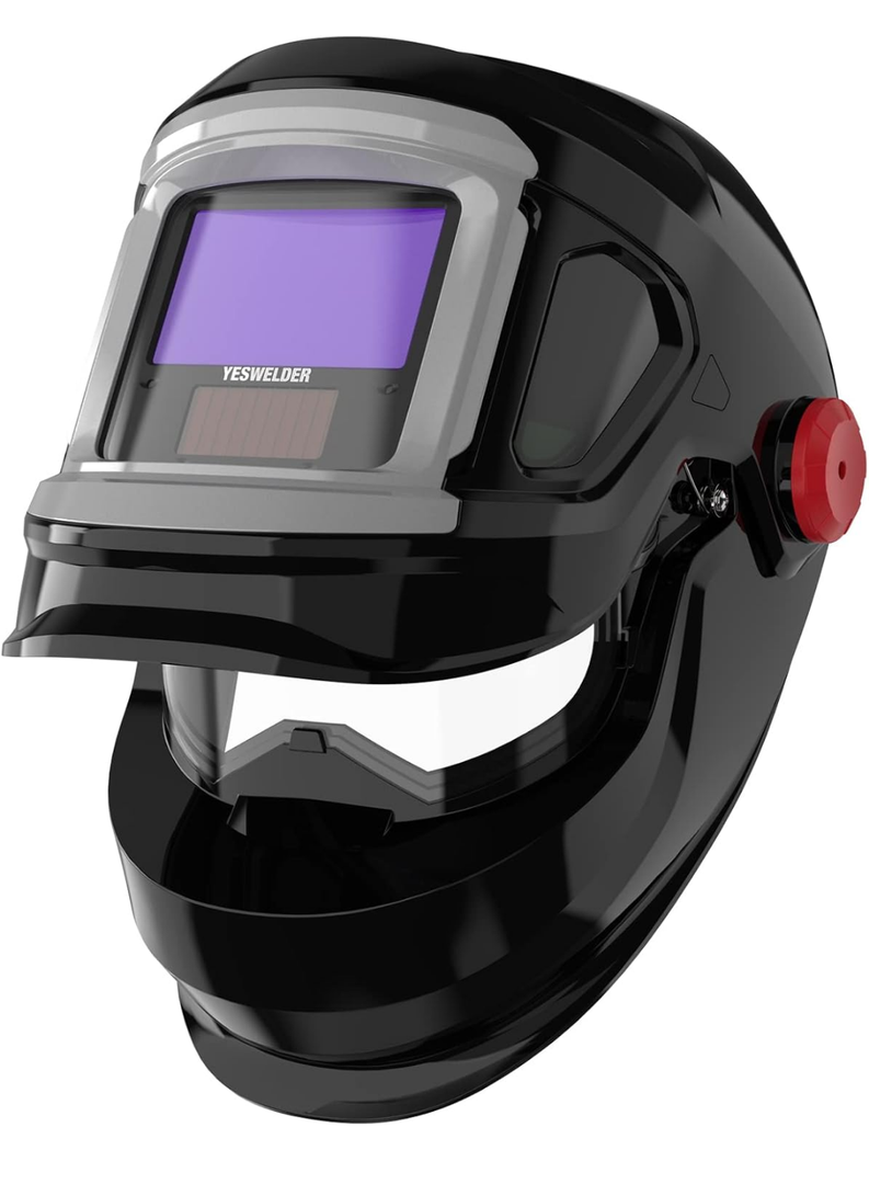YESWELDER Flip-up Auto Darkening Welding Helmet with Large view, Digital Welding Lens, 1/1/1/1 True Color 4 Arc Sensor Wide Shade 4/5-9/9-13 Welder Mask for TIG, MIG, ARC, CUT and GRIND