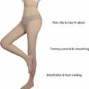 2-Pack Slightly Transparent Tights for girls & women, High Elasticity Sheen Pantyhose, For Work Dance Casual. Brown, Size: X-Large Petite