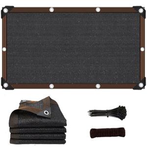 90% Sun Shade Cloth with Grommets, 13' X 16' ftPergola Shade Cover Canopy, Privacy Screen Mesh Tarp UV Block Sun Screens for Patio, Outdoor, Garden, Backyard, Black