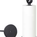 Bird Paper Towel Holder Kitchen Decor Detachable Paper Towel Holder Stainless Steel for Bedroom Toilet Countertop Accessories Fit Standard, Large Rolls with Anti-Slip Base(Black), 15.7 inches , 5.9 inches