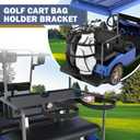 Golf Cart Bag Holder Bracket Lightweight & Sturdy, No Drilling Required, Adjustable Attachment for EZGO, Club Car, Yamaha 2+2 Rear Seats with 1-Inch Square Tube
