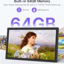 Uhale 21.5 Inch Large Digital Picture Frame WiFi with Remote Control, 1920 x 1080 FHD IPS No Touch Screen Electronic Photo Frames with 64GB, Support SD USB, Share Photos Videos Instantly