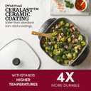Elite Gourmet 12"x12"x2.15” Ceralast™ PFAS Free Ceramic Electric Skillet, Dishwasher Safe, Rapid Heat Up, 1200W, Dark Grey