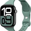 10 x STG Sport Slim Thin Narrow Silicone Bands Compatible with Apple Watch Band Ultra 3/2/1 49mm, Series 11/10 46/42mm, 9/8/7 45/41mm, SE 6/5/4 44/40mm, 3/2/1 42/38mm for Women Men