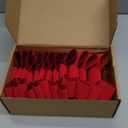 12 PCS Christmas Red Velvet Bow, 5x8 Inches Velvet PVC Christmas Tree Bows - Large Hanging Xmas Bows for Indoor Outdoor Decor, Wreath, Railing, Fences, Party Supplies & Gift Boxes (Red 1, 12 Pcs)