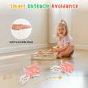 Magic Dancing Octopus Toy, Squid Crawling Toy with LED Light & Music, USB Rechargeable Interactive Baby Toys, Tummy Time Toys for Toddler Boys Girls Birthday (Pink)