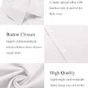 COOFANDY Mens Dress Shirts Short Sleeve Regular Fit Lightweight Untucked Button Down Shirt (White, M)