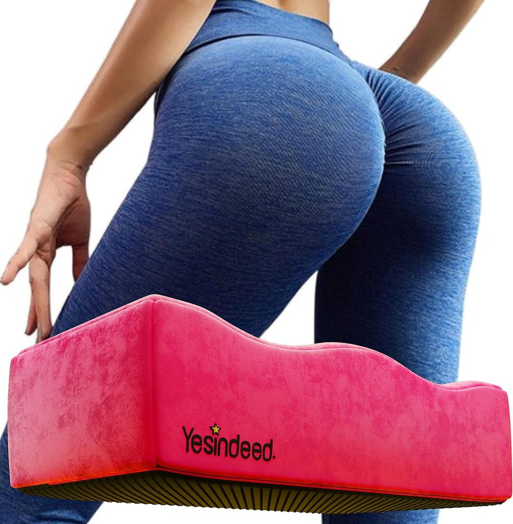 YESINDEED The Original Brazilian Butt Lift Pillow Dr. Approved for Post Surgery Recovery Seat BBL Foam Pillow + Cover Bag Firm Support Cushion Butt Support Technology - Pink