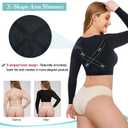 LODAY Upper Arm Shaper for Women Faja Post Surgery Slimming Compression Sleeves Shapewear Tops (Black, S/M)