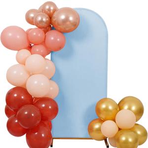 Peomeise 6.6FT Wedding Arch Cover，Bluemist Arch Backdrop Cover Stretchy Spandex Backdrop Stand Covers for Birthday Party Ceremony Banquet Decor(79.2" L x 39.6" W)