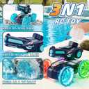 Lehoo Castle Amphibious Remote Control Car, 4WD RC Cars for Boys Age 8-12 with Water Gun, Remote Control Boat for Kids, 2.4 GHz Waterproof RC Trucks, Pool Toys for 6 7 8 9 Year Old Boys, 6 x 5.5 x 7 inches