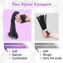 8 inch 40 Stands Sisterlocks Loc Extensions Human Hair, 0.2cm Width 100% Human Hair Micro Dreadlock Extensions, Soft Human Hair Dreads Extensions, Natural Black (8 inch 40 Strands, 1B 0.2cm)