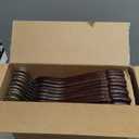 Amazon Basics Durable Wooden Suit Clothes Hangers - Cherry, 20-Pack