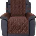 Ameritex Waterproof Nonslip Recliner Cover Stay in Place, Dog Chair Cover Furniture Protector, Ideal Recliner Slipcovers for Pets and Kids (Chocolate, 30'')