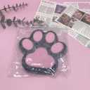 Cat Paw Squishy Big Fufu Squishies Giant Cat Paw Toy 5.5 Inch Large Paw Print Squishy Squeeze Toys Tangcii Pinch Family Silicone Stress Relief Cute Soft Sticky Toy for Adults Kids (Black+pink)