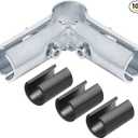 10 Sets 90 Degree Structural Pipe Connector Clamps for 3/4" EMT, Also Fits 1/2" EMT with Adapter Shims, 3/32" Thick