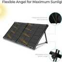 Renogy 100 Watt 12 Volt Portable Solar Panel with Waterproof 20A Charger Controller Foldable 100W Solar Suitcase with Adjustable Kickstand for Power Station, 100W Panel-20A Controller, Black