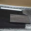 Lufeiya Computer Desk with File Drawers Cabinet, 47 Inch Reversible Home Office Desks with Filing Cabinet for Small Space, Gaming Study Writing Table PC Desks, Black (46.6")