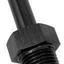 Aluminum Straight 3/8 NPT Male to 3/8"(9.5mm) Hose Barb Push On Fitting Adapter, Black