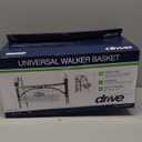 Drive Medical 10200B Walker Basket, Basket for Folding Walker with Cup Holder, White