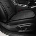 Car Seat Cushions, Car Seat Cover Foldable Portable Seat Cover for Back and Seat Cushions with Bottom Anti-Slip Silicone (1 Pack/Black)
