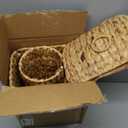 Wicker Waste Basket and Toilet Paper Holder, 2.5 Gal Handwoven Water Hyacinth Trash Can with Lid Garbage Bin, Toilet Paper Storage, Woven Rustic Decorative for Bedroom, Bathroom, Office, Living Room