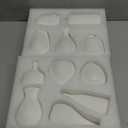 White Ceramic Bud Vase Set of 11, Small Vases for Pampas Grass, Flowers, Mini Vases for Modern Home Decor, Minimalist Decor, for Living Room, Dining Table & Shelves