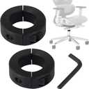 Jayen Steel Office Chair Sagging Fix Clamp - Heavy Duty Height-Lock Bracket for Failed Gas Cylinder, Prevents Chair Sinking (No Replacement Needed) - 2 Pack
