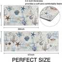 Nautical Kitchen Rug Set of 2,Ocean Themed Kitchen Decor Vintage Beach Kitchen Mat Non-Slip Washable, Farmhouse Kitchen Decor Anti Fatigue Floor Mat for Kitchen Laundry Room,17x30+17x47 Inch