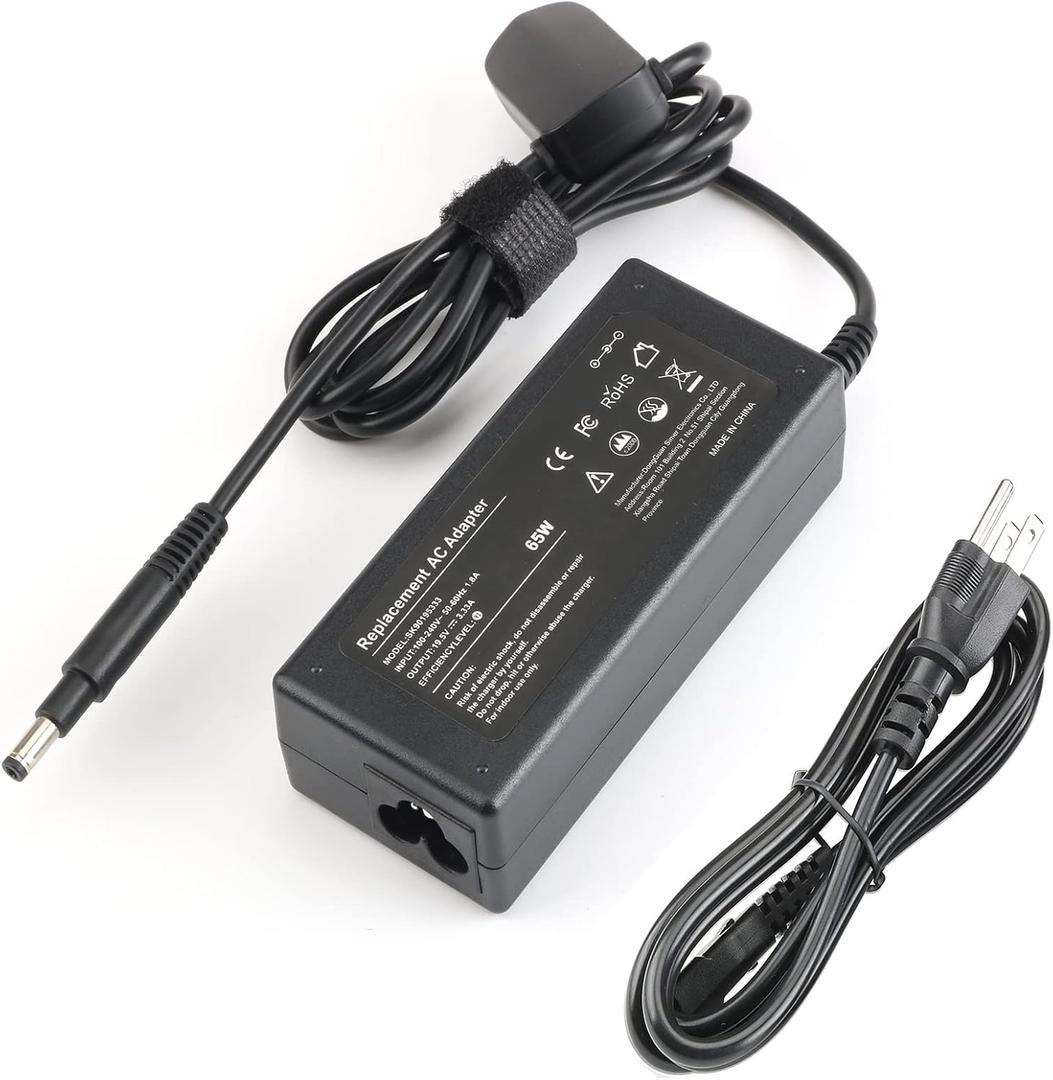 19.5V 3.33A 65W AC Adapter Laptop Charger for HP 613149-001 613149-003 677770-001 677770-002 677770-003 693715-001 695192-001 ADP-65HB FC PPP009D 402018-001 381090-001 417220-001 Power Supply Cord