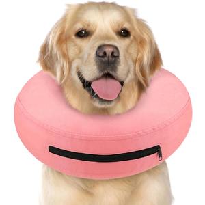 Inflatable Dog Cone Collar for After Surgery, Dog Donut Collar After Surgery, Soft Pet Cone for Small Medium Large Dogs to Stop Licking
